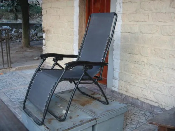 A recliner chair at the Honduras Dental Mission in 2011
