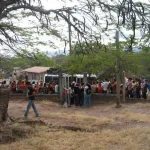 People watching dental services at the Honduras Dental Mission in 2011