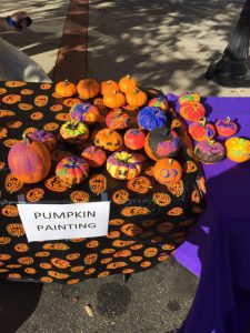 Our pumpkin painting booth was a great success!