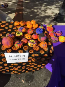 Our pumpkin painting booth was a great success!