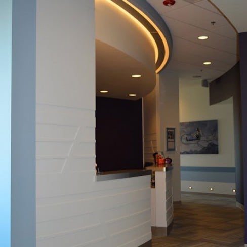 receptionist desk from a left angle at {PRACTICE_NAME}